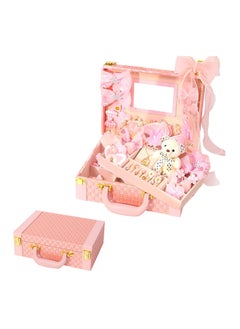 Kids Hair Accessories Gift Box,  Including Jewelry Box/Hair Clips/Hair Barrettes/Hair Ties/Hair Bows, Teen Girl Gifts for Kindergarten Graduation PinkKids Hair Accessories Gift Box,  Including Jewelry
