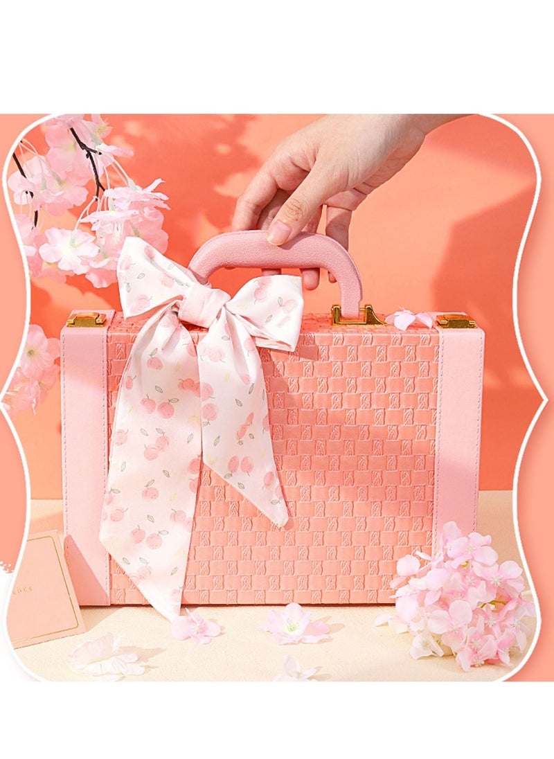 SYOSI - Kids Hair Accessories Gift Box,  Including Jewelry Box/Hair Clips/Hair Barrettes/Hair Ties/Hair Bows, Teen Girl Gifts for Kindergarten Graduation PinkKids Hair Accessories Gift Box,  Including Jewelry - Image 1