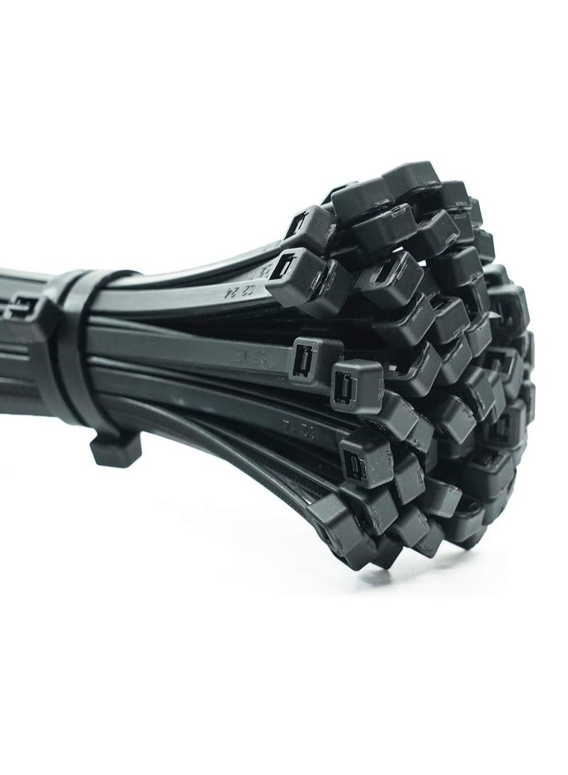 Loquat Cable Ties 250mm x 5mm - Black Nylon Zip Tie Wrap - Self-Locking for Home, Office, Garden, Garage, and Workshop (Pack of 100) - Image 5