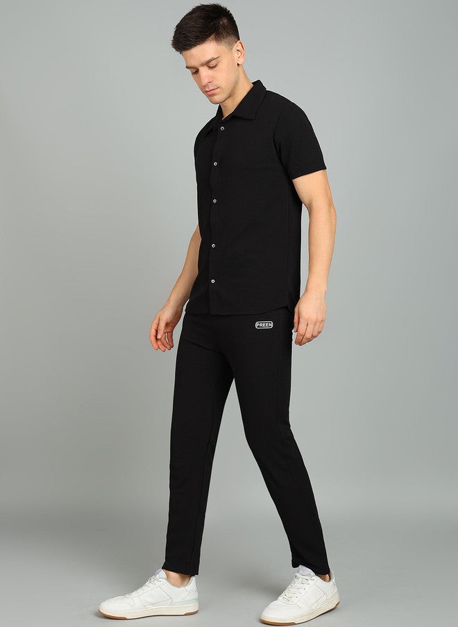 PREEN Self Design Round Neck Shirt With Trousers Co-Ords - Image 4