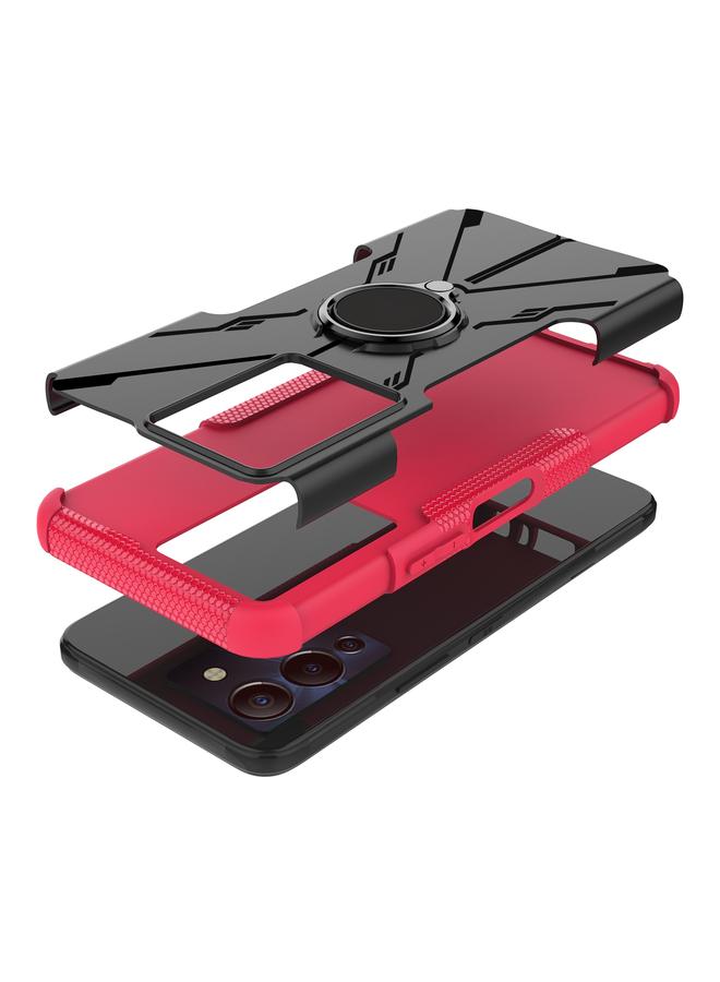 S-TOP Case For Infinix Note 12 G96 Armor Bear Shockproof PC + TPU Phone Case with Ring - Image 5