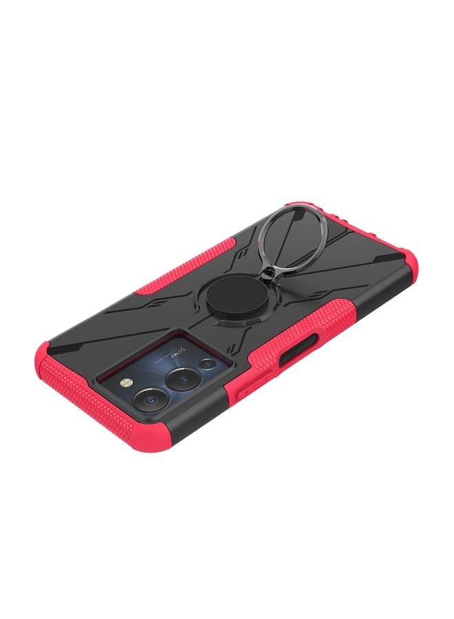 S-TOP Case For Infinix Note 12 G96 Armor Bear Shockproof PC + TPU Phone Case with Ring - Image 4
