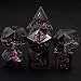 Maywin Heavy Metal DND Dice Set 7PCS Polyhedral RPG Dice with Galaxy Glitter Core Premium Zinc Alloy Dice for Dungeons and Dragon - Image 2