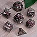 Maywin Heavy Metal DND Dice Set 7PCS Polyhedral RPG Dice with Galaxy Glitter Core Premium Zinc Alloy Dice for Dungeons and Dragon - Image 4