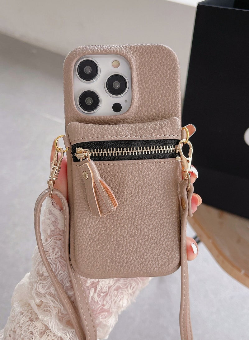 Suteni Back Cover Card Slots Leather Phone Case for iPhone