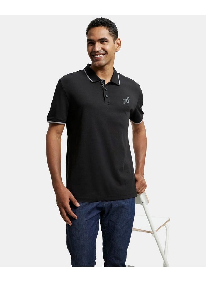 JOCKEY - Jockey Men's Regular Fit Half Sleeved Polo T-Shirt 3911_Black_M - Image 1