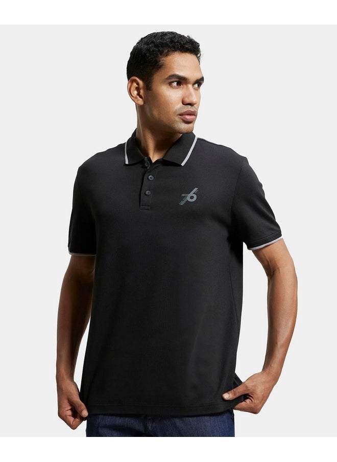 JOCKEY - Jockey Men's Regular Fit Half Sleeved Polo T-Shirt 3911_Black_M - Image 1