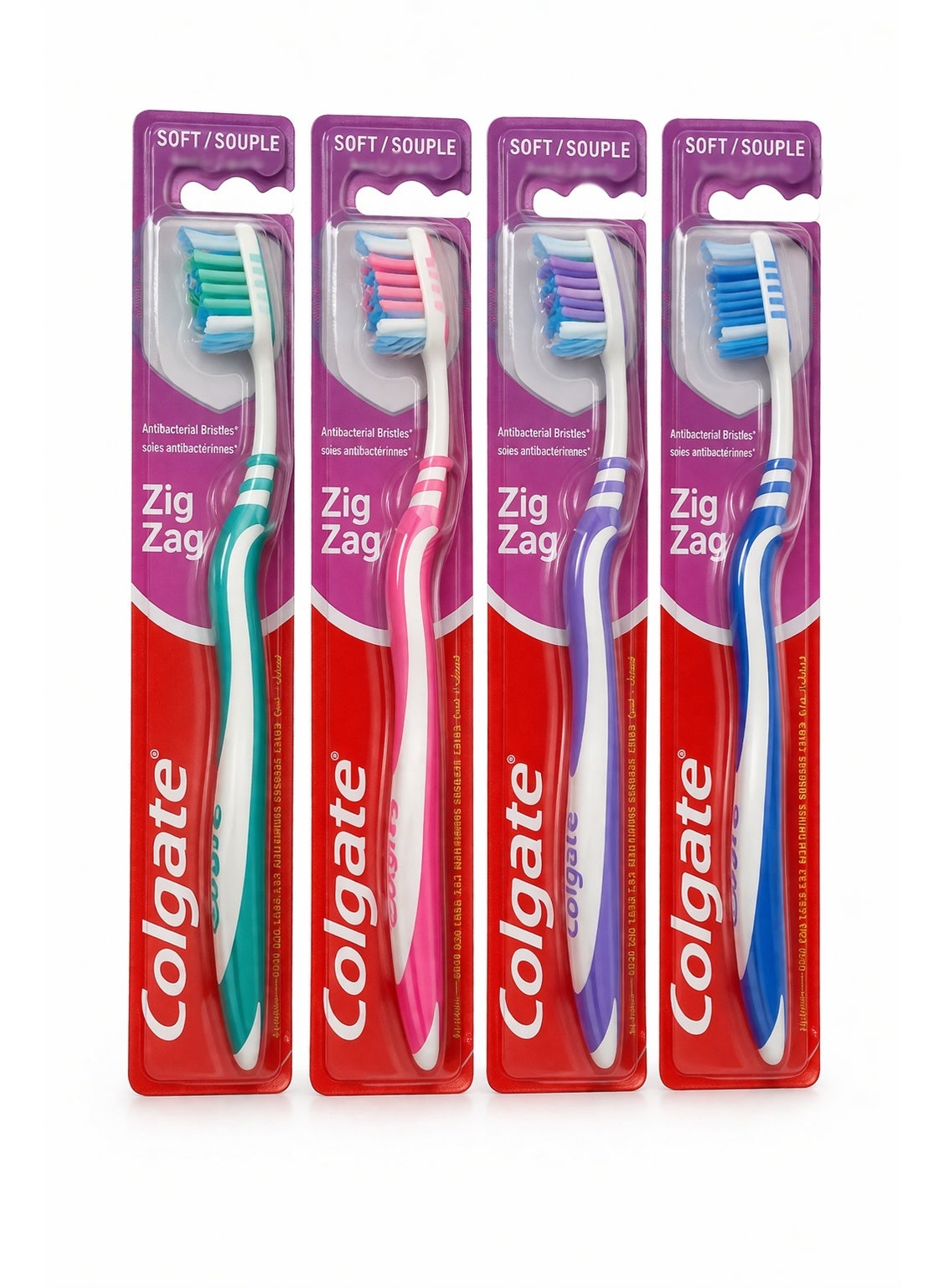 Colgate Zigzag toothbrush soft Multicolor  (PACK OF 4)