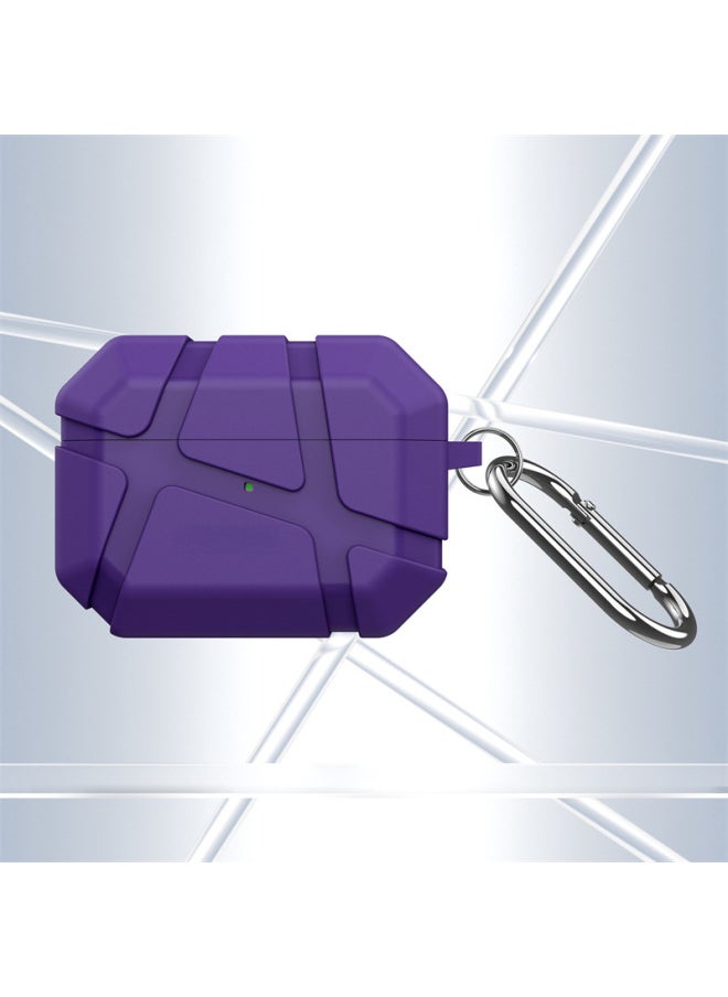 Generic - Apple Protective Case Is Suitable For AIRPODS 4/3 PRO 2 TPU Split Anti-drop Bluetooth Earphone Case 1/2 Generation-Color:Purple-Applicable Models:Airpods 1/2 Generation - Image 1