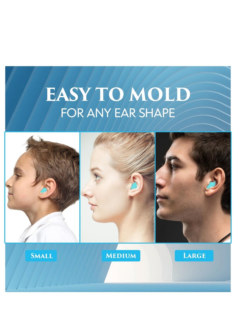 Generic - Wax Ear Plugs For Sleeping, Swimming - 12 Soft Noise Reducing Silicone Wax Ear Plugs For Sleeping And Swimming, Ear Protection, Noise Isolation Rating 32 Db - Image 1
