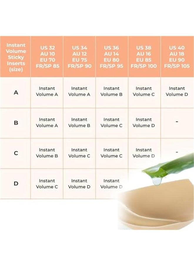 Generic - Snowy Sticky Bra Inserts, Instant Boost Sticky Inserts, Double Sided Sticky Bra Inserts, Snowy Bra Inserts Push Up Sticky, Instant Volume Sticky Inserts, Self-Adhesive Bra Pads Waterproof - Image 1