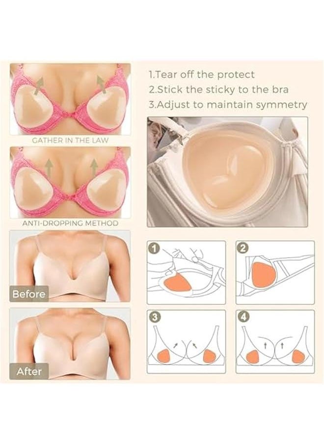 Generic - Snowy Sticky Bra Inserts, Instant Boost Sticky Inserts, Double Sided Sticky Bra Inserts, Snowy Bra Inserts Push Up Sticky, Instant Volume Sticky Inserts, Self-Adhesive Bra Pads Waterproof - Image 1