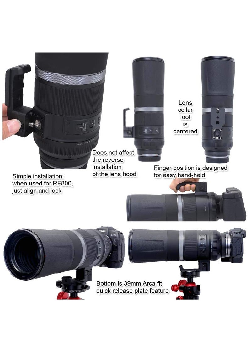 Tripod Mount Ring Base, Lens  Support Stand Compatible with Canon RF 600mm F11 IS STM and Canon RF 800mm F11 IS STM, Lens Holder for replacement foot bracket with quick release plate IS-THRF680