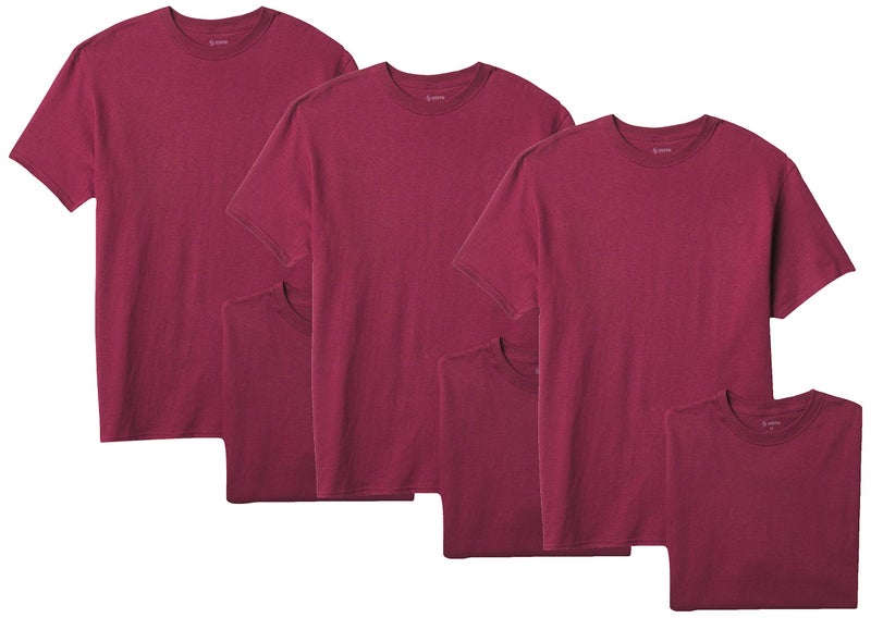Soffe Mens Short Sleeve Tee, Maroon (3 Pack), X-Large - Image 1