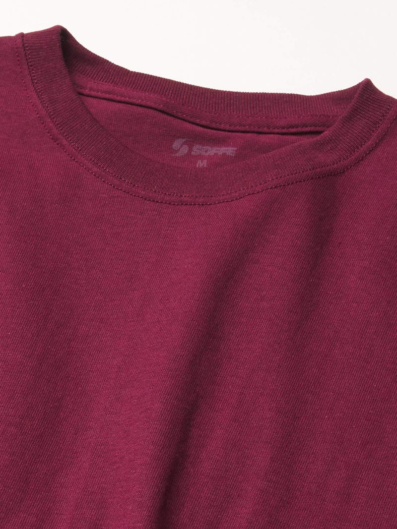 Soffe Mens Short Sleeve Tee, Maroon (3 Pack), X-Large - Image 2