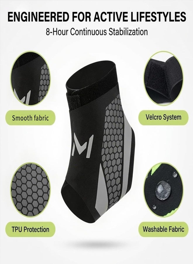 SHOPONIL Ankle Brace Compression Support Stabilizer for Men Women, Adjustable Lace up Ankles Sock, Basketball Ankle with Straps for Breathable Support for Sports Training and Daily Activity (Pack of 1) - Image 5