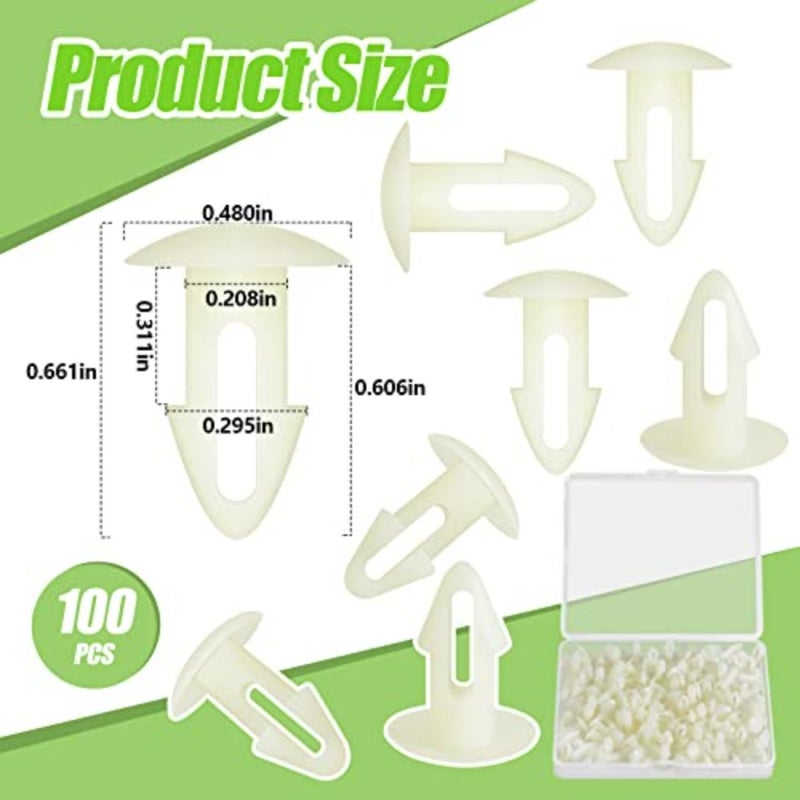 100 Pcs Strapping Rivets 15/64 Inch Hole Patio Strapping Fasteners for Patio Furniture Repair Webbing Lawn Chair Lounge Accessories, 0.66 x 0.48 Inch - Image 3