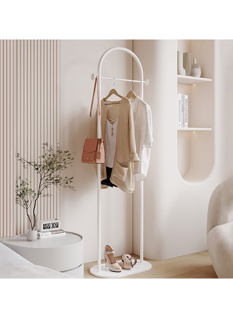 YQbest Fashionable and Versatile Coat Rack and Clothes Hanger Stand- Half-Round Shape, Multi-Functional- Arch-Shaped Metal Coat Hanger, 170cm Tall, for a Sleek and Organized Living Space(White)  - Image 1