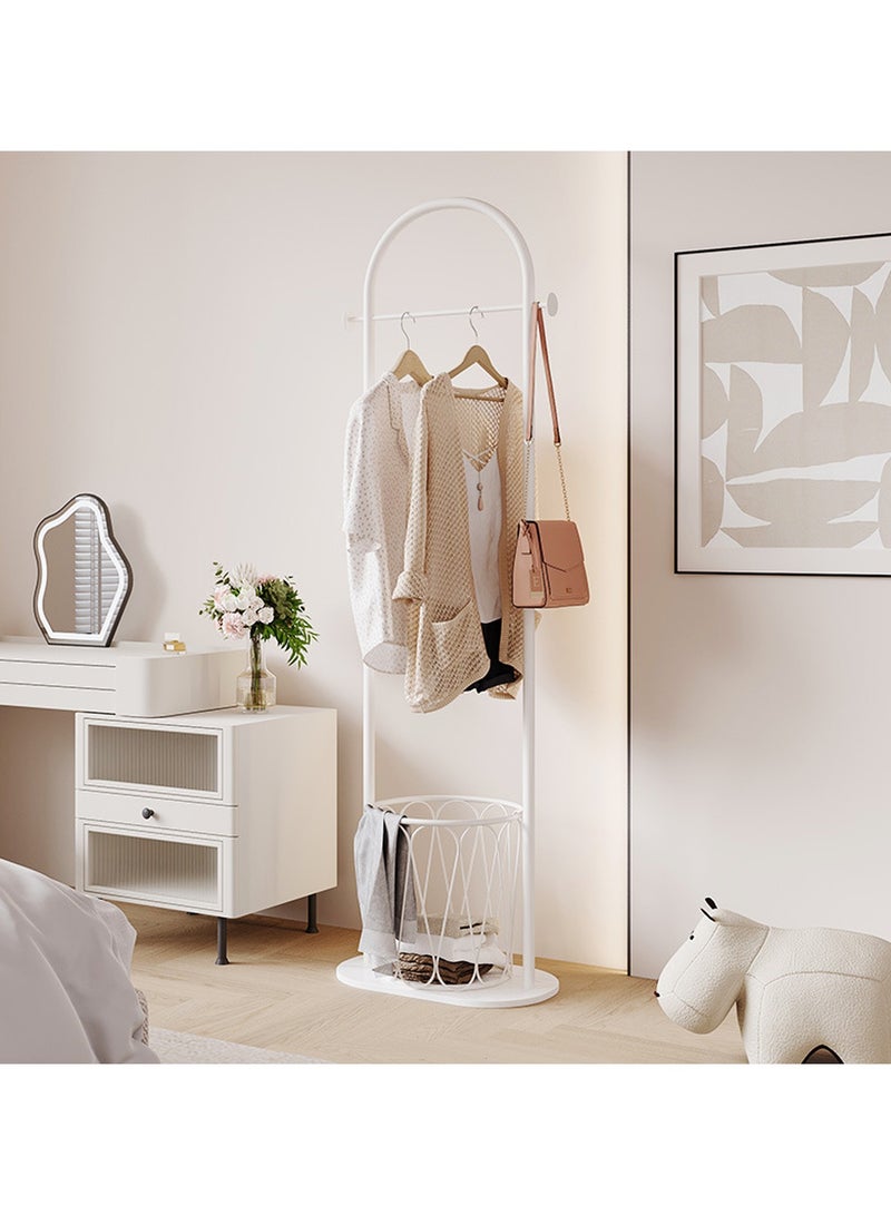 YQbest Fashionable and Versatile Coat Rack and Clothes Hanger Stand- Half-Round Shape, Multi-Functional- Arch-Shaped Metal Coat Hanger, 170cm Tall, for a Sleek and Organized Living Space(White)  - Image 4