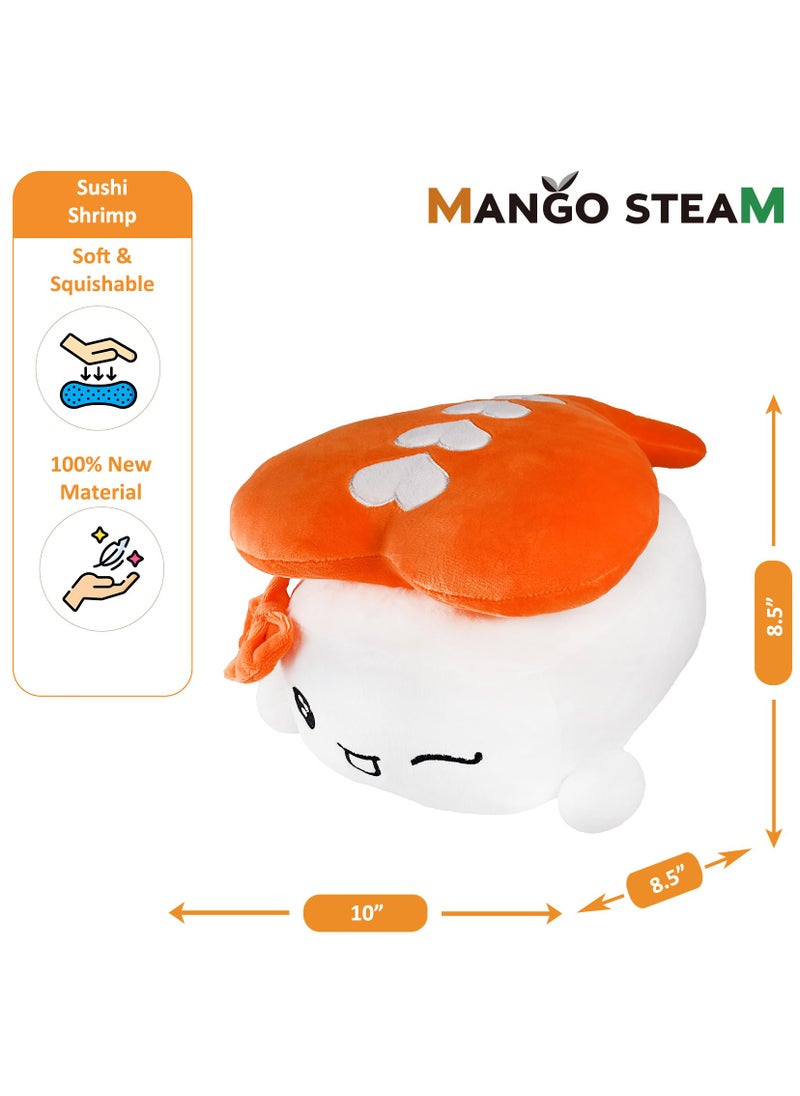 Mango Steam Mango Steam Soft Stuffed Cute Kawaii Sushi Plush/Stuffed Animal/Pillow/Toy (Large - 10 inches  Shrimp)  - Image 5