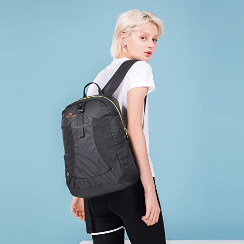 sinotron Lightweight Packable Backpack,Small Foldable Hiking Backpack Day Pack for Travel Camping Outdoor Vacation (Black) - Image 4