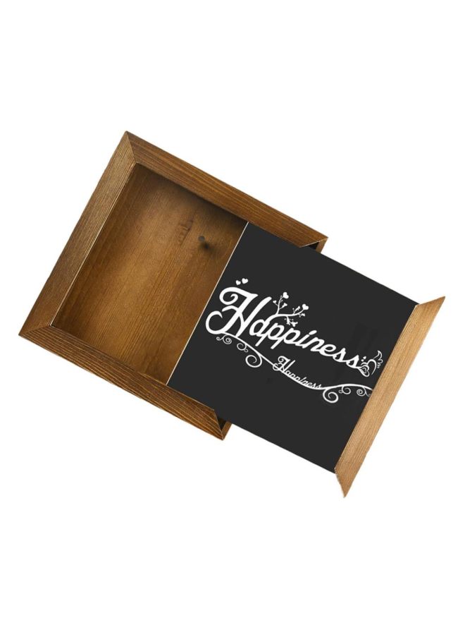 Wooden Pull-Out Piggy Bank, Adult Money-Saving Plan Storage Box, Wall-Mounted Hidden Photo Frame, Private Money Hidden Secret Money Box-Color:Wood Grain Color-Size:27cm*27cm*27cm - Image 1