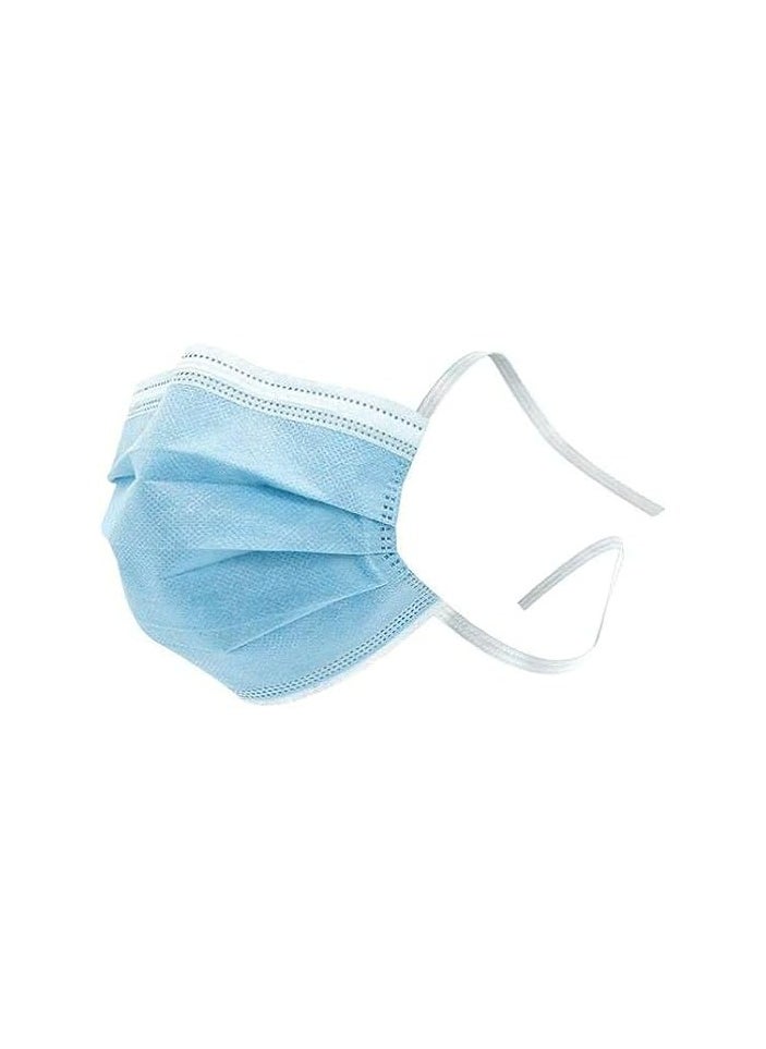 Halley Medical Supplies Ltd. - Disposable Face Mask, Protective Masks with Ties for Comfortable and Secure Fit - 3 Ply (Pack of 50, Blue) - Image 1