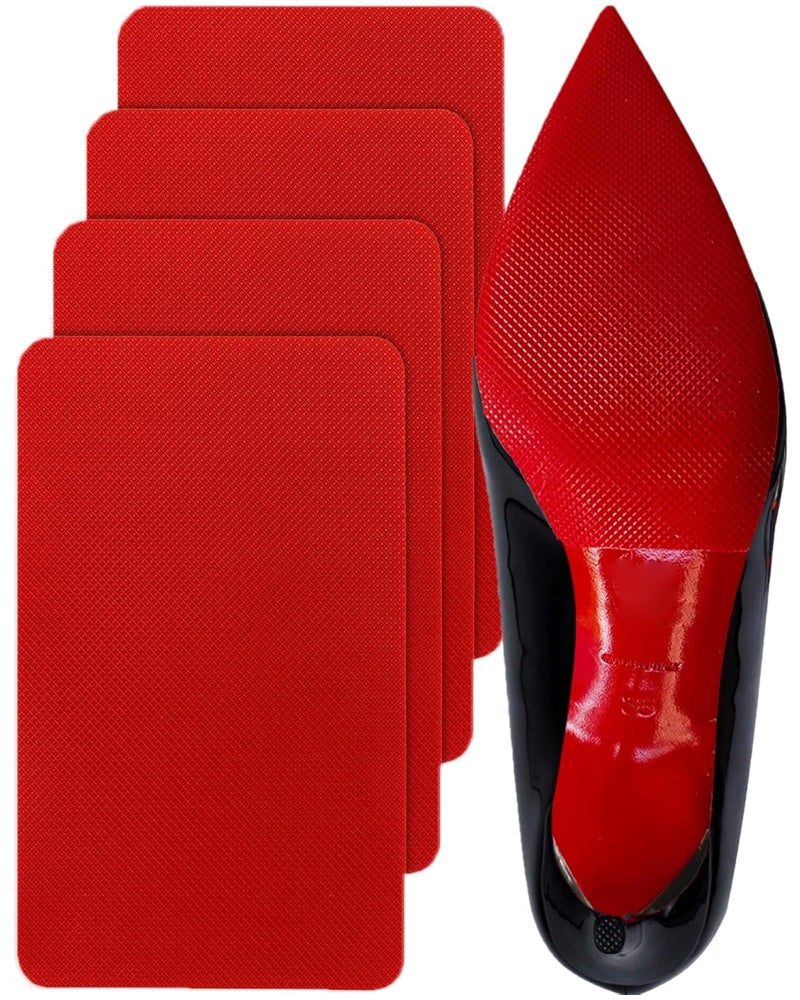 CZBYXA12 Red Bottom Shoe Sole ProtectorSole Guard NonSlip Shoe Pads Compatible with Christian Louboutin Heels Smooth Surface Traction Scratch Prevention6x4 2Pairs - Image 3