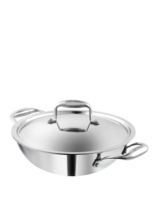 Vinod Platinum Triply Stainless Steel Kadai with Lid- 24 cm, 2.5 L, Silver (Induction Friendly) - pzsku/Z2F34DE100DED9194EB66Z/45/_/1740135934/8b8ce7d1-9791-4742-ad56-33c06f29a5b8
