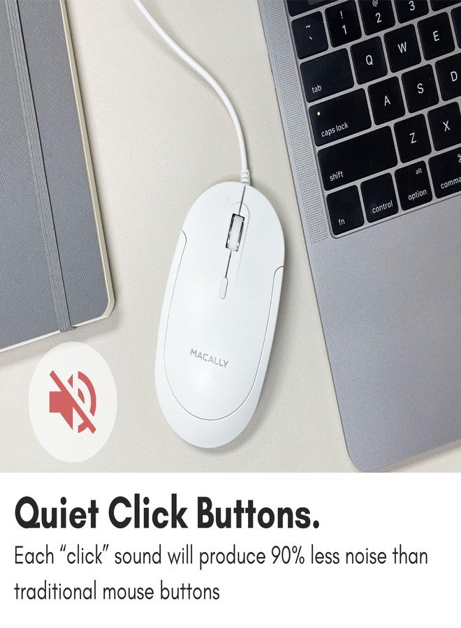 ماكالي ماوس ماكالي سلكي بمنفذ USB-C لأجهزة ماك والكمبيوتر الشخصي - نحيف، هادئ، وموثوق - ماوس من النوع C لأجهزة ماك بوك برو/إير، آي ماك، آيباد، أجهزة الكمبيوتر المحمولة، وأجهزة الكمبيوتر المكتبية، مزود بثلاثة أزرار، وعجلة تمرير، ومنفذ USB-C، وأربعة أوضاع DPI - Image 5