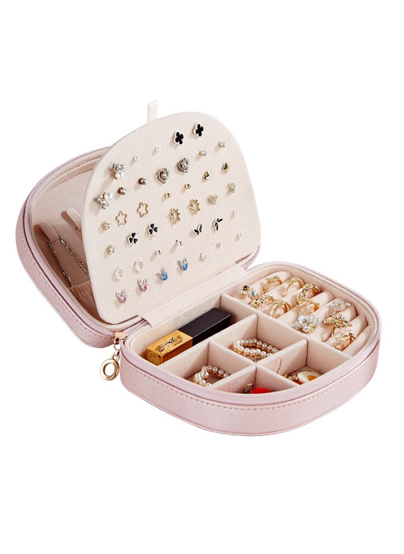 Generic - Simple jewelry box European creative semicircle large capacity earrings ring lipstick necklace hand jewelry storage box - Image 1