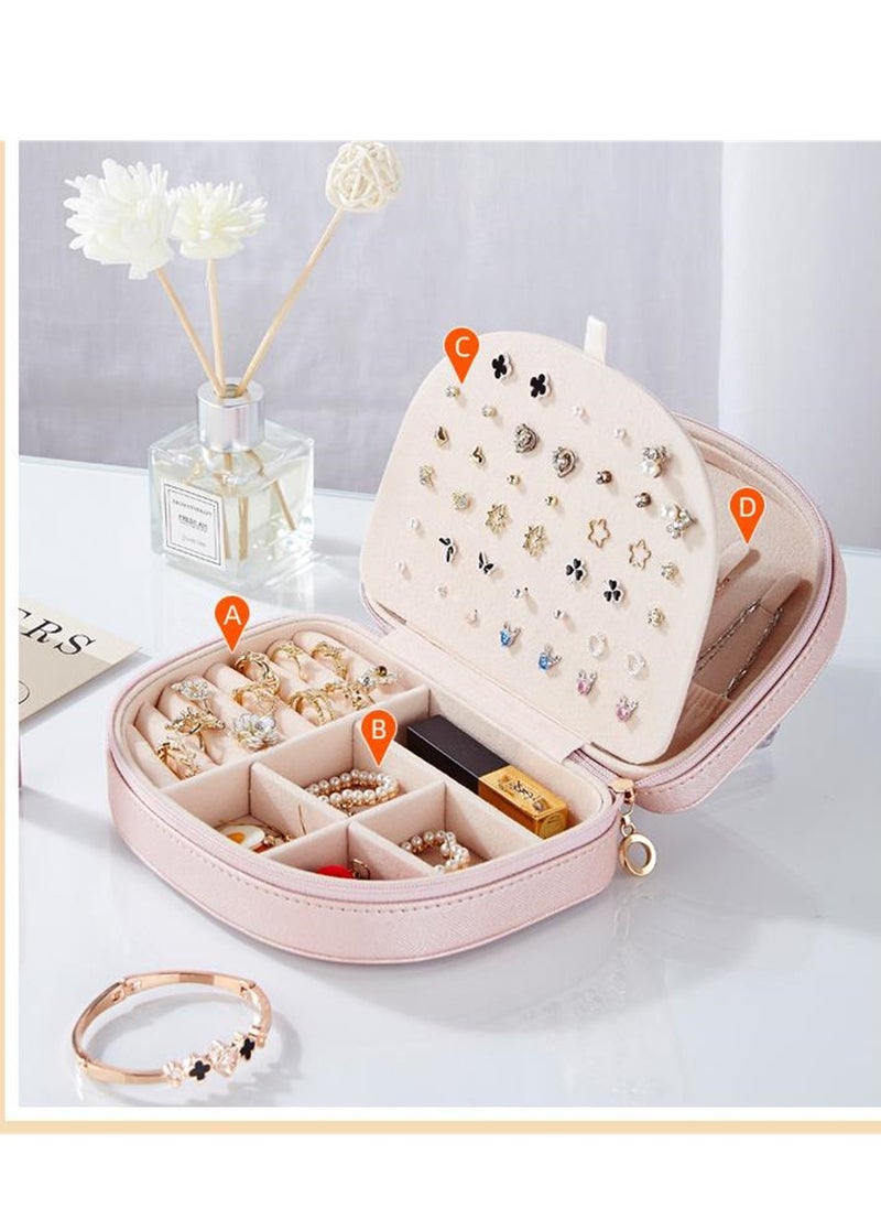 Generic - Simple jewelry box European creative semicircle large capacity earrings ring lipstick necklace hand jewelry storage box - Image 1