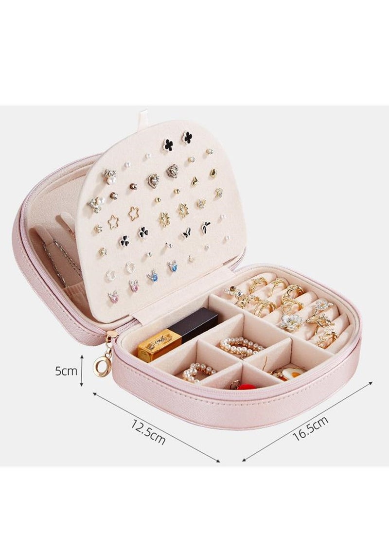 Generic - Simple jewelry box European creative semicircle large capacity earrings ring lipstick necklace hand jewelry storage box - Image 1