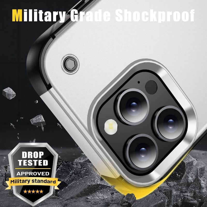 كاست ويف جراب لهاتف iPhone 16 Pro Max، جراب واقٍ عسكري عالي التحمل مقاوم للصدمات مقاس 6.9 بوصة، حواف مرتفعة، حامل مدمج غير مرئي، متوافق مع Magsafe، أسود - Image 5