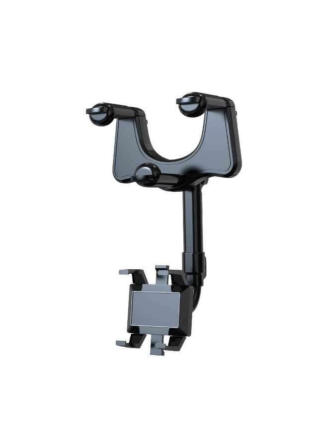 PROMASS Rearview Mirror Phone Holder for Car Mount Phone and GPS Holder Universal Rotating Adjustable Telescopic Car Phone Holder  - Image 1