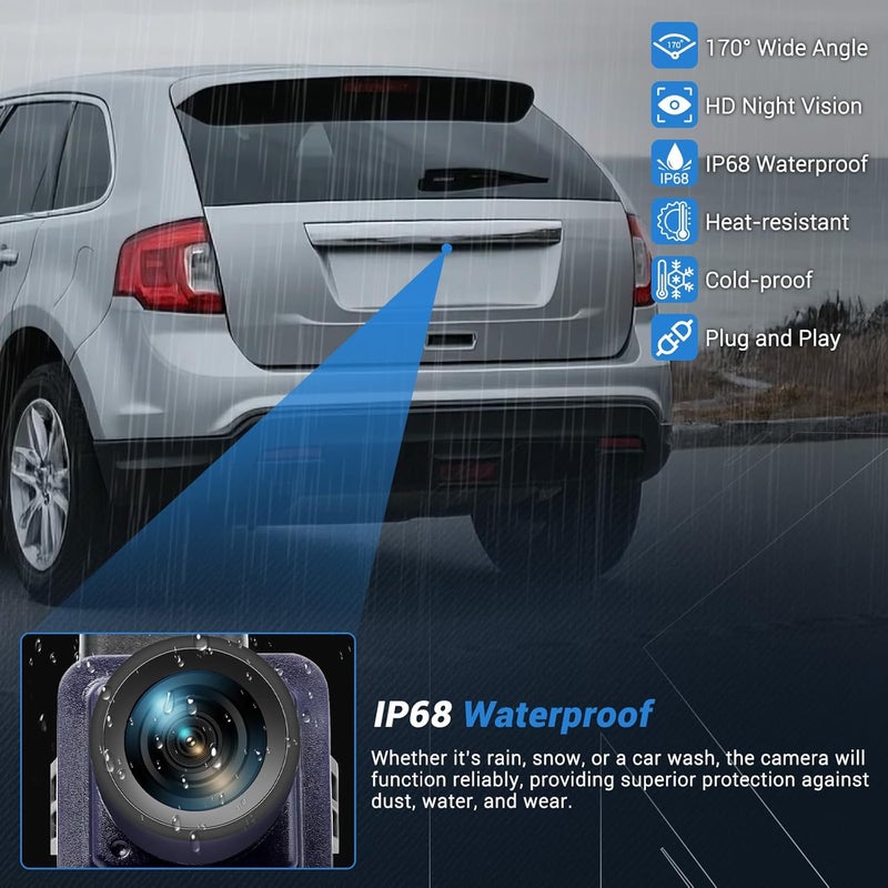 KUTTOLE Backup Camera for Ford Fusion 2013-2016 with 170° Wide Angle and Night Vision - Image 5