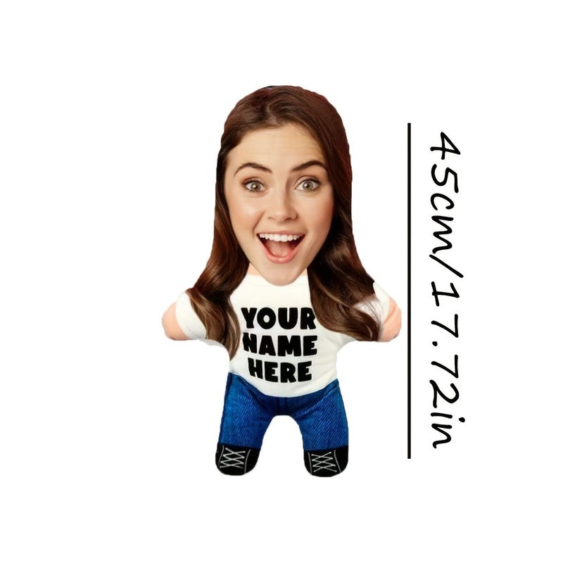 وسادة مطبوعة مزدوجة الوجه على شكل صورة مخصصة، ديكور منزلي شخصي للسيارة والسرير والأريكة، مقاس 9.8 بوصة 25 سم، قابلة للغسل اليدوي، فكرة هدية لجميع الفصول - Image 2