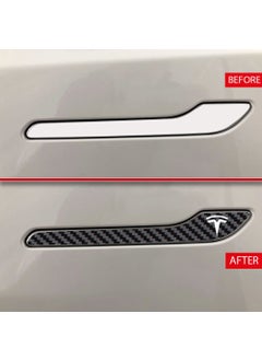 Tesla Model 3 - Specially Cut Tesla Logo Door Handle Sticker Set for Model Y (Set of 4)