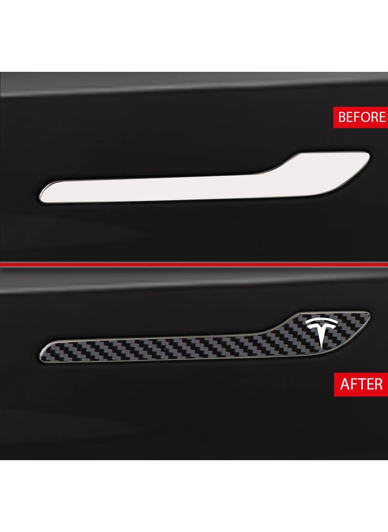 IPG - Tesla Model 3 - Specially Cut Tesla Logo Door Handle Sticker Set for Model Y (Set of 4) - Image 1