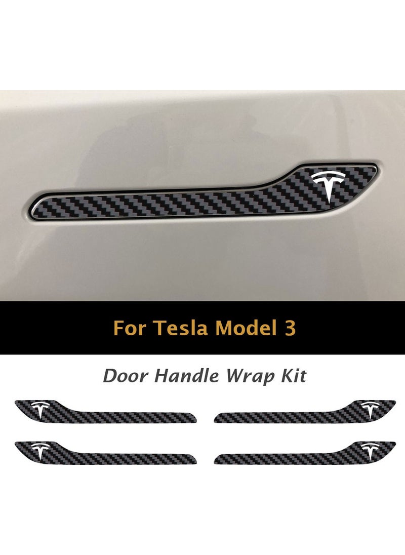 IPG - Tesla Model 3 - Specially Cut Tesla Logo Door Handle Sticker Set for Model Y (Set of 4) - Image 1