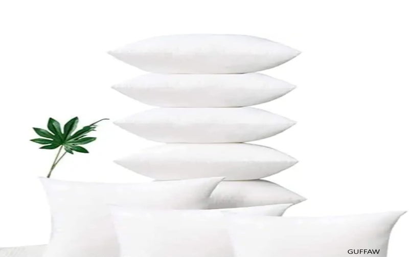 GUFFAW Microfiber Pillow Filler for Bed and Sofa 14x24inches Pack of 8 - Image 2