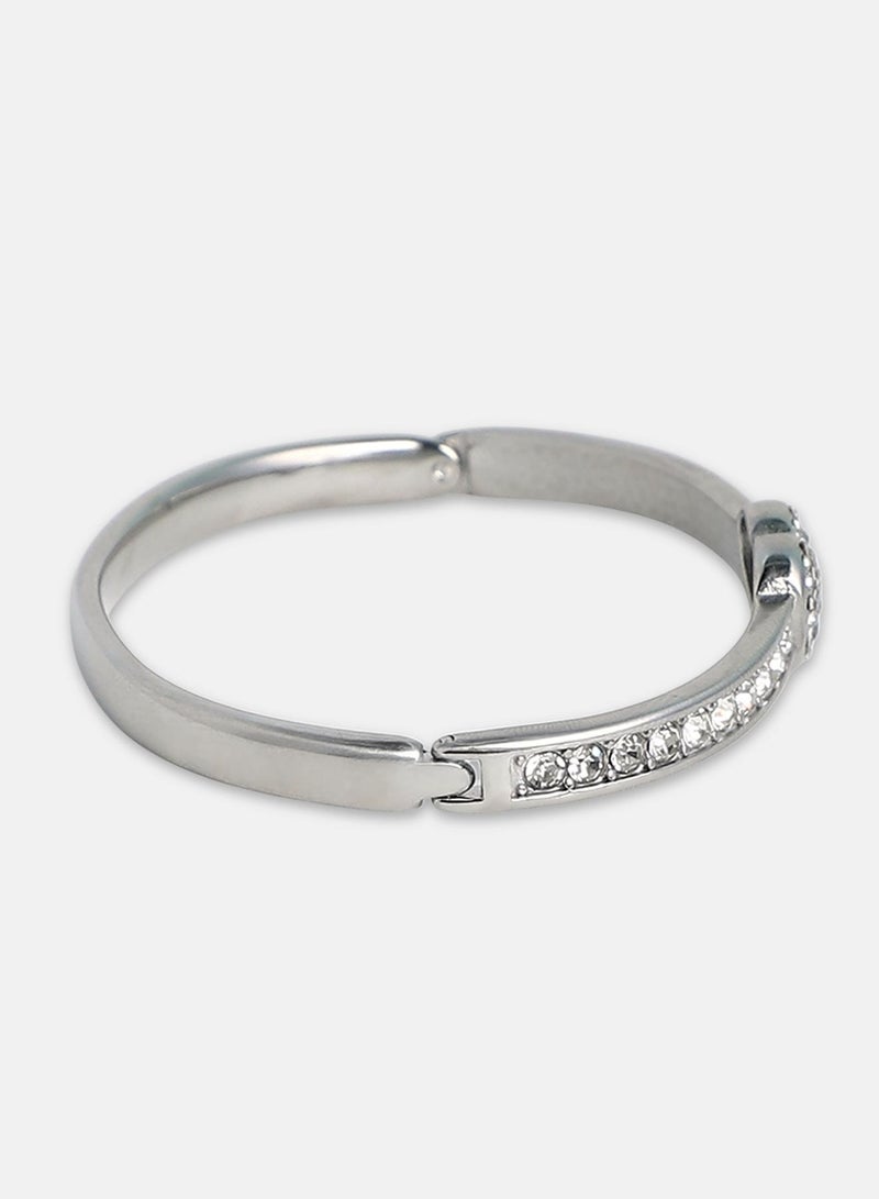 SOHI Rhinestone Heart Bangle - Image 5