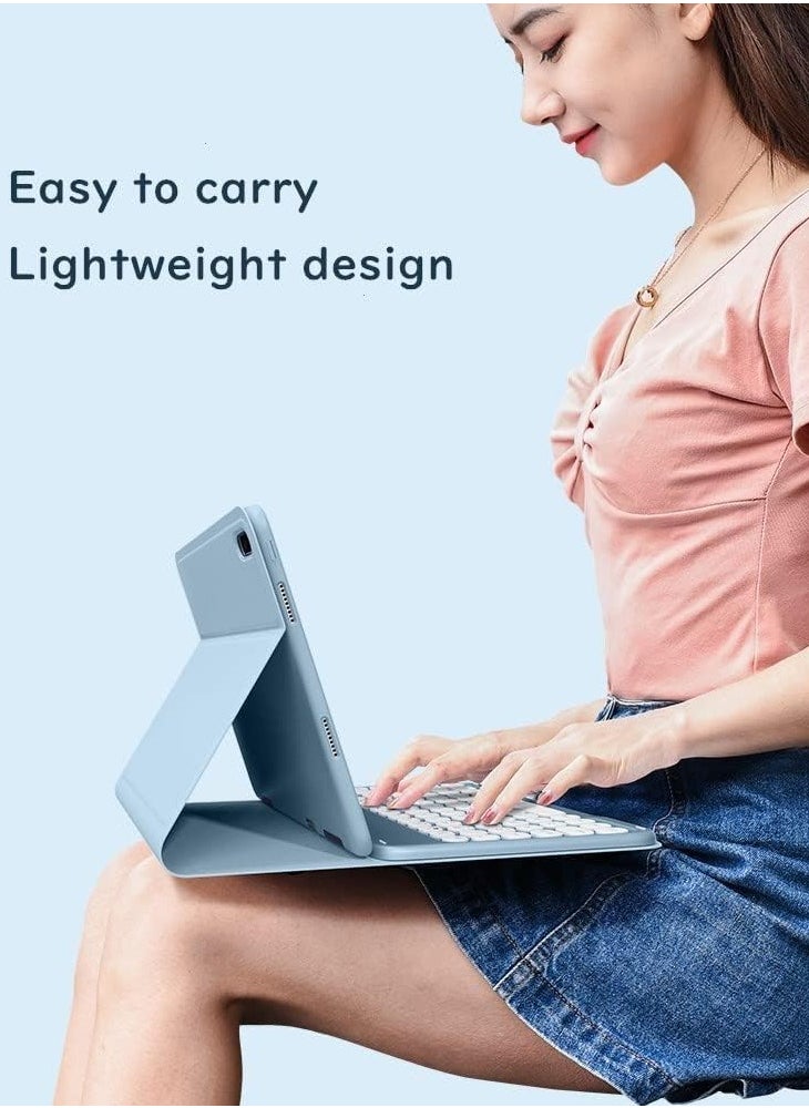 Keyboard Case Compatible with Xiaomi Pad 6s Pro 12.4 inch with Mouse, Round Keys Keyboard Case, Bluetooth Detachable Wireless Keyboard Cover for Xiaomi Pad 6s Pro