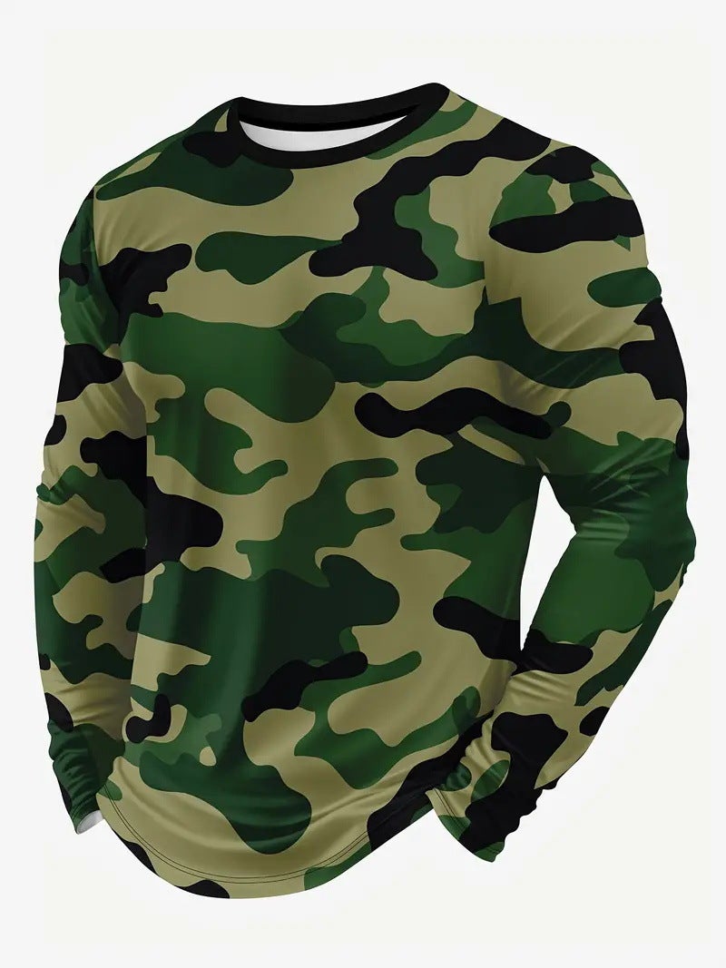 Fashion Personality Long-Sleeved T-Shirt Men'S Casual Handsome Design T-Shirt Me006 - Image 1