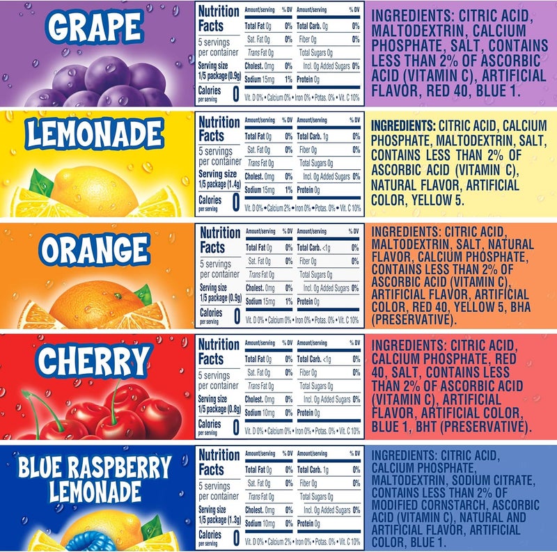 Kool-Aid Unsweetened Fruit Variety Drink Mix - 50 Packets - Image 2