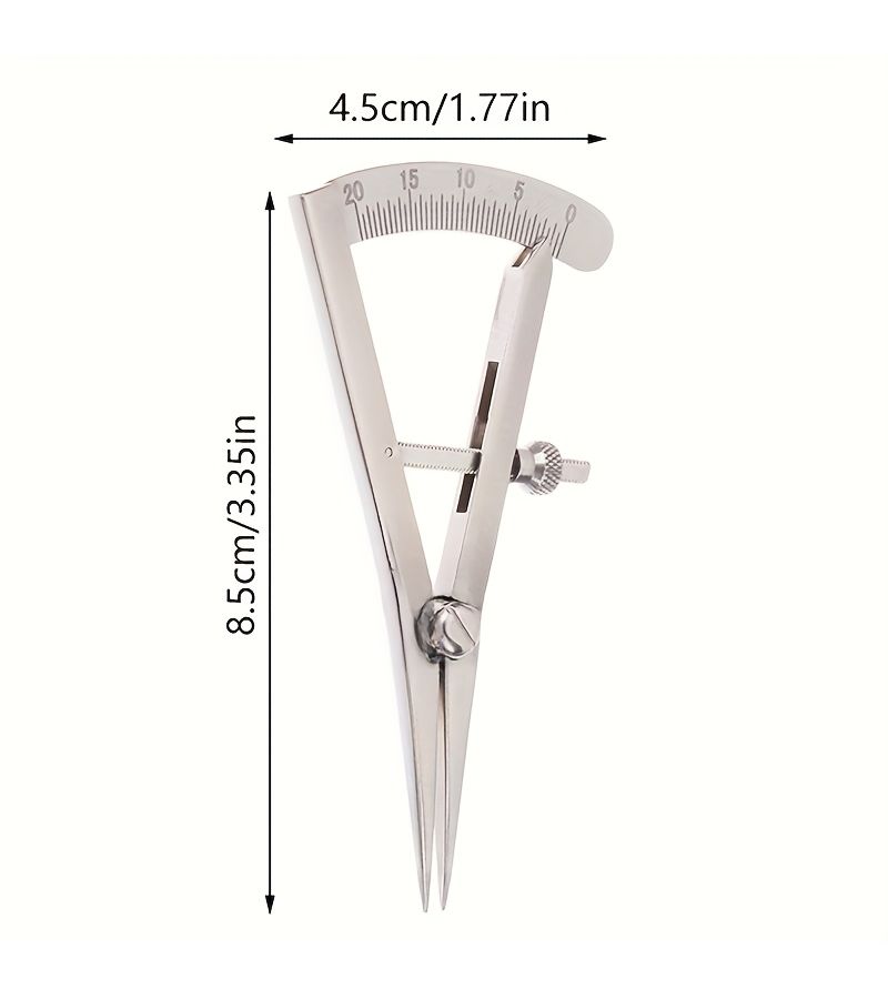 Stainless Steel Mini Spacing Gauge Model A Adjustable Caliper Leather Edging Tool - Image 3