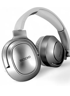 SODO SD-1105 Soundo Wireless Bluetooth 5.3 Headset with External Microphone and SD Card Support - Light Beige  - Image 1
