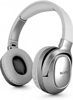 SODO SD-1105 Soundo Wireless Bluetooth 5.3 Headset with External Microphone and SD Card Support - Light Beige  - Image 4