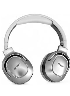 SODO SD-1105 Soundo Wireless Bluetooth 5.3 Headset with External Microphone and SD Card Support - Light Beige  - Image 5