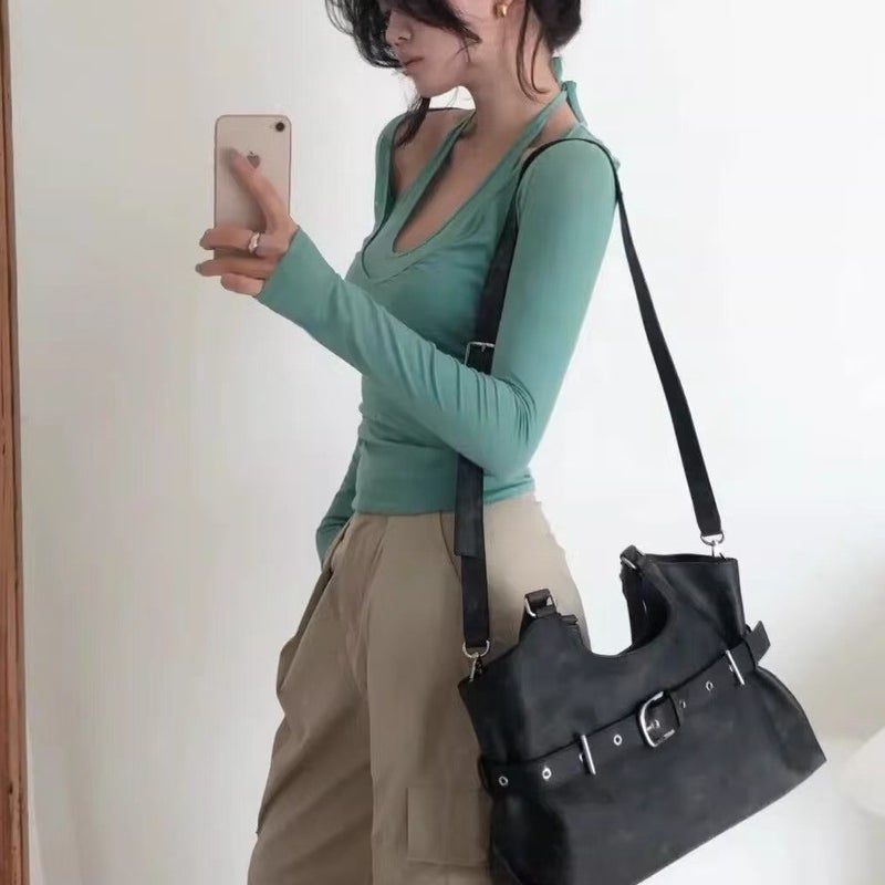 Women's Korean 3.0 Belt Renee Bag Large Capacity Tote Shoulder Crossbody Bag - Image 4